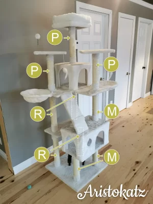 Poteau de remplacement pour arbre à chat 72 po