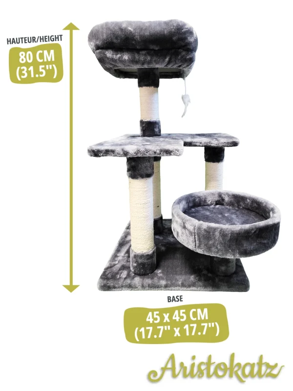 Gray 32” (80 cm) Cat Tree - Image 2